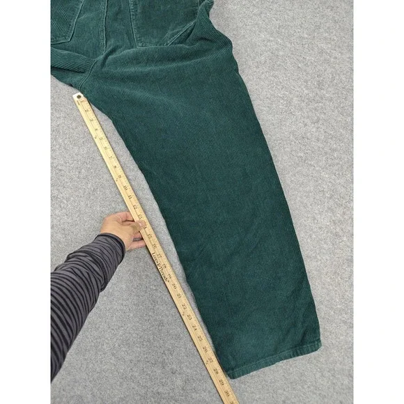 Empyre Pants Teens 13 Green Corduroy Relaxed Straight Leg Casual Khakis Pockets - Picture 9 of 11